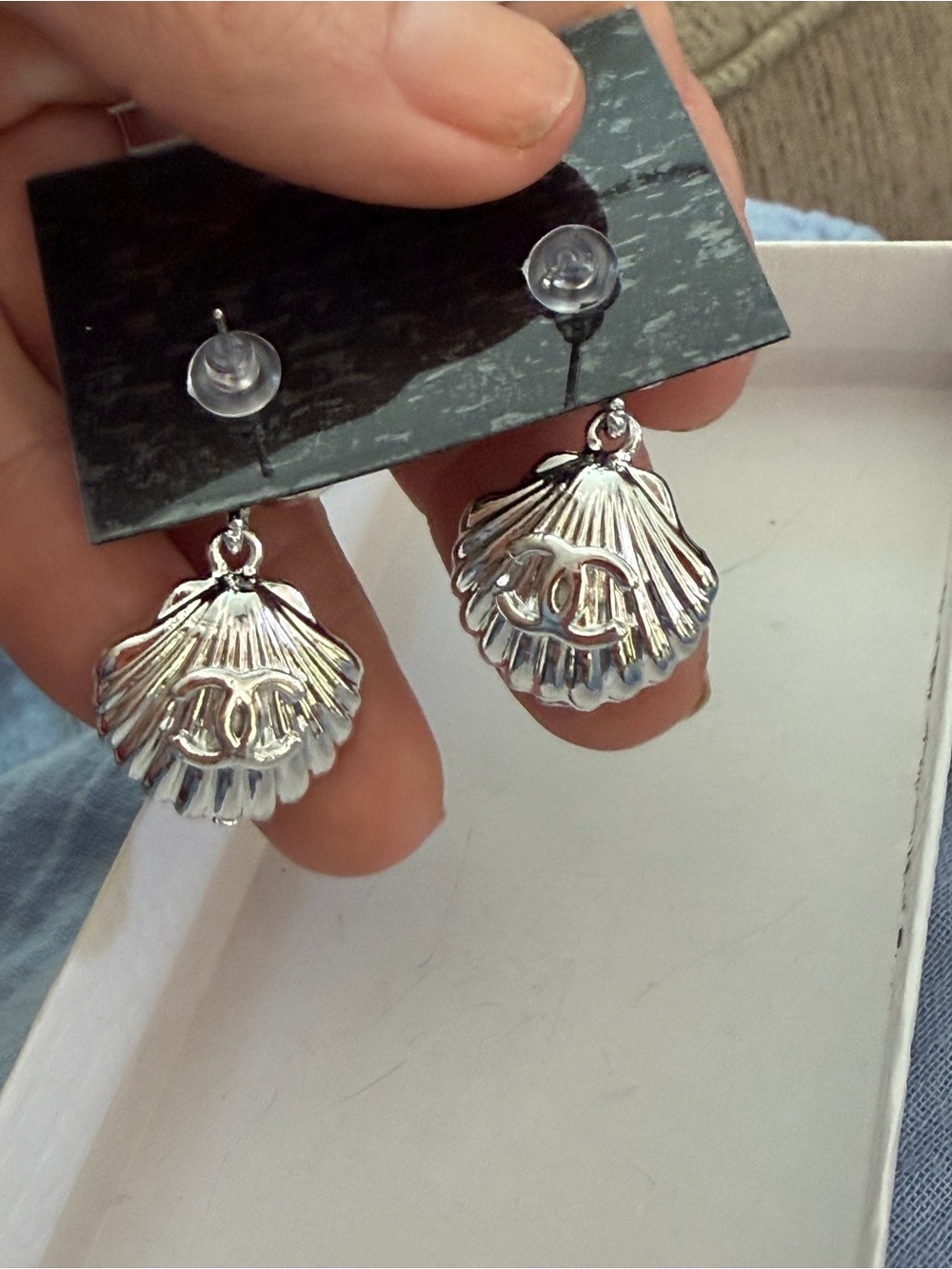 Silver-Tone Crystal - pearl Post Drop Earrings, NEW, Fashion Jewelry - Picture 4 of 9